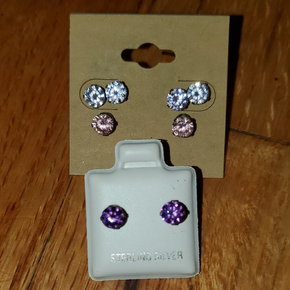 Purple Stud Earrings